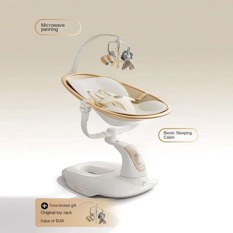 Chaise à Bascule Multifonctionnelle pour Bébé, Berceau Électrique, Réglage du Dossier, Apaisant