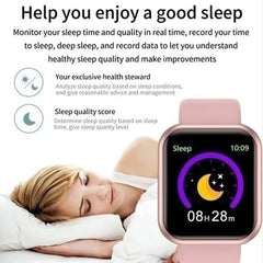 Montre intelligente multifonctionnelle pour hommes et femmes, Bluetooth, téléphone connecté, musique, fitness, bracelet de sport, moniteur de sommeil, Y68, D20