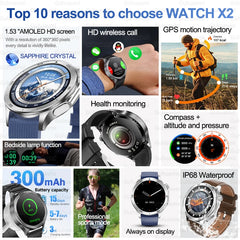 2025 nouveau pour montre OPPO X2 GPS piste montre intelligente hommes boussole altimètre étanche AMOLED écran Bluetooth appel Smartwatch femmes