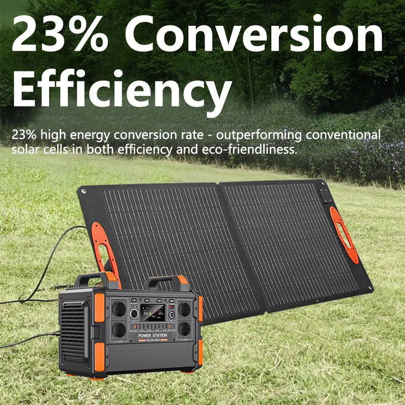 Générateur domestique 1008wh 1200W, batterie Lifepo4, centrale électrique Portable 220V avec panneau solaire 100W, sauvetage d'urgence en plein air