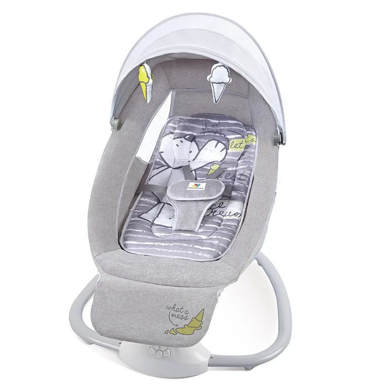 Fauteuil inclinable à bascule pour bébé, musique Bluetooth, chaise à bascule électrique avec télécommande intelligente pour bébé, berceaux confortables pour bébé