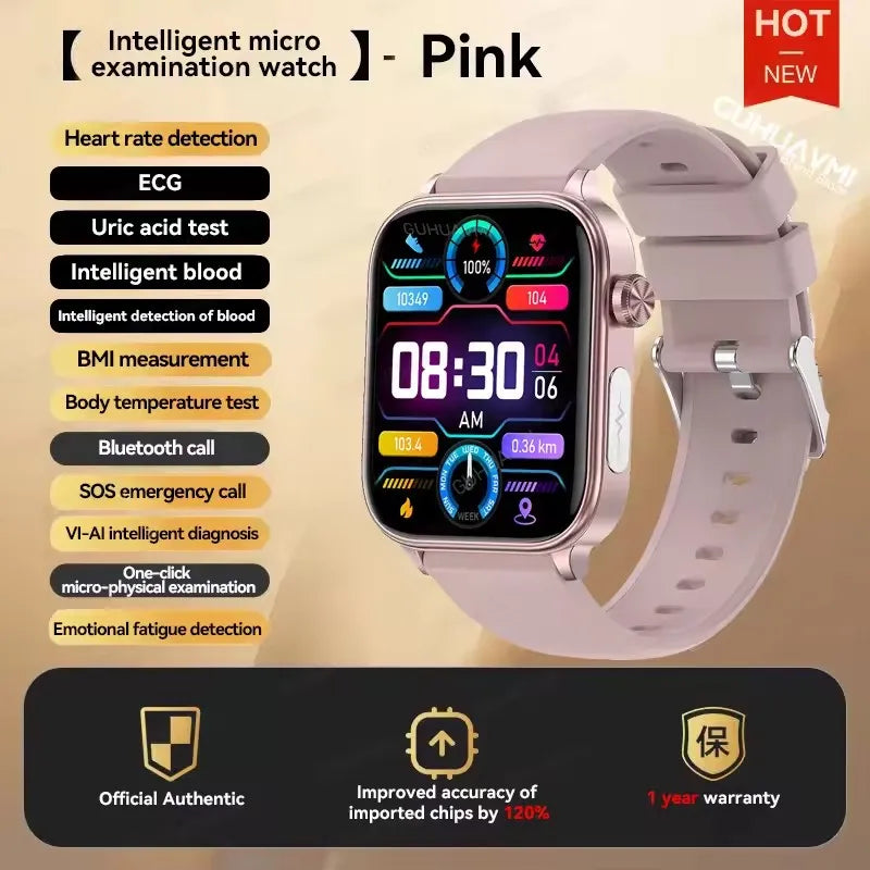 2025New moniteur de santé montre intelligente femmes analyse ECG pression artérielle piste Menstruelle appel BT 1.39 pouces écran Smartwatch dames