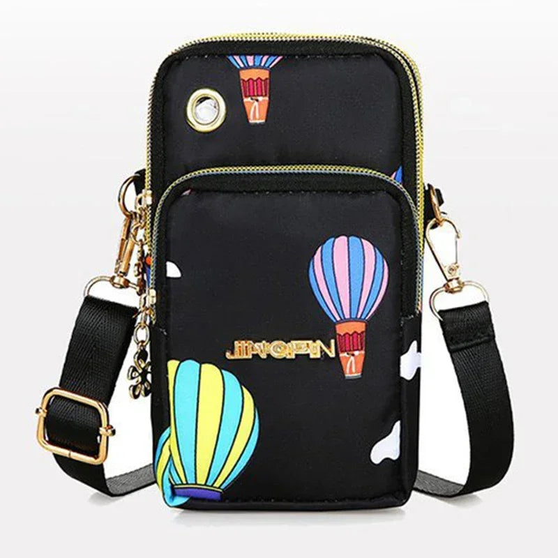 Sac à bandoulière pour téléphone portable pour femme, mini sacs, sac à monnaie de la colonne vertébrale, couverture de course au cou, portefeuille à 3 couches, mode pour maman