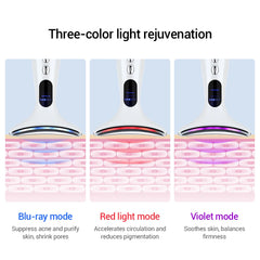 EMS microcourant visage cou dispositif de beauté LED Photon raffermissant rajeunissant Anti-rides mince Double menton soins de la peau Massage du visage