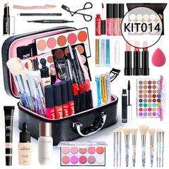 POPFEEL maquillage Kit complet femme maquillage ensemble ombre à paupières fard à paupières Palette brillant à lèvres Mascara Eyeliner pinceaux sac maquillage pour les femmes