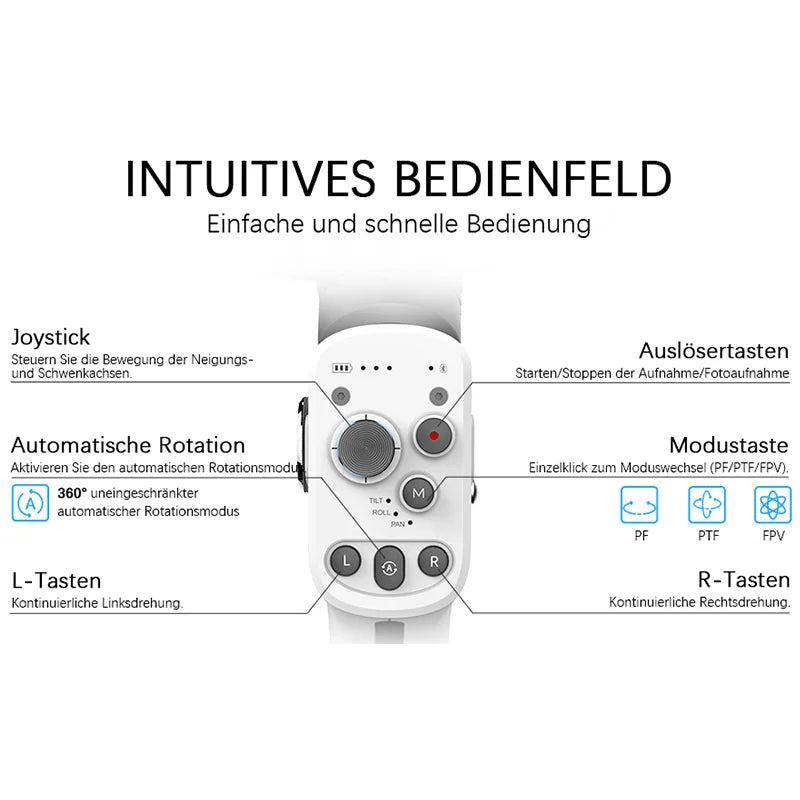 FeiyuModule Scorp Mini-P Kit pour Smartphone, Cardan 3 Axes, Tracker AI, Lumière d'appoint, iPhone 16 Pro Max, Stabilisateur Android