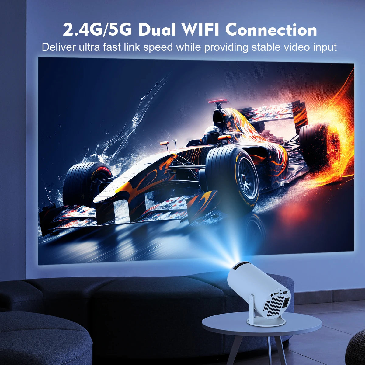 Magcubic 4K Wifi6 projecteur Android 11 260 ANSI double WIFI Allwinner H713 BT5.0 1280*720P Home cinéma extérieur portable HY300 Pro