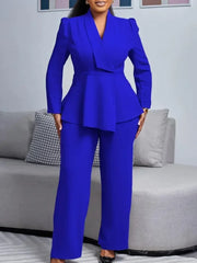 2 pièces femmes ensembles grande taille nouveauté correspondant deux pièces ensembles Blazer manteau haut pantalon costumes tenues vêtements