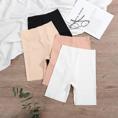Leggings une pièce sans couture pour femme, taille haute, levage de la hanche et du ventre, pantalon de sécurité contractant, slip slim en coton Ice InjBoxer