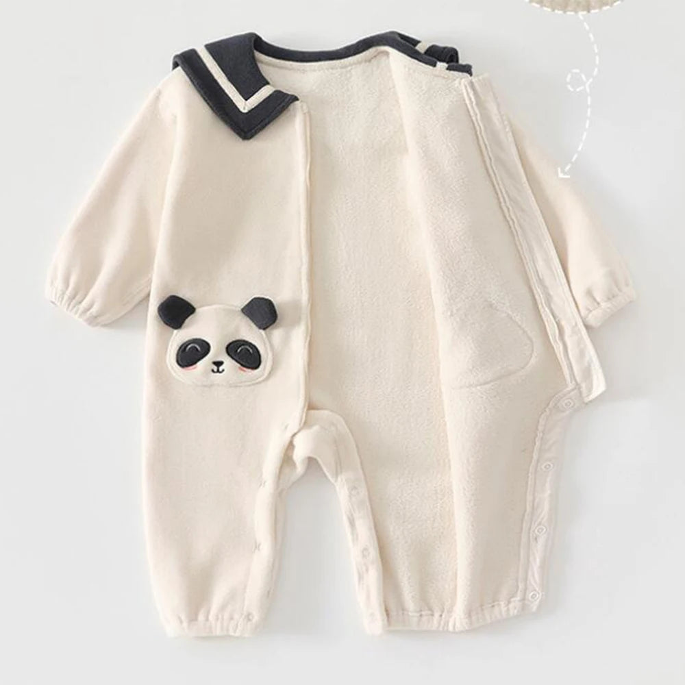 Barboteuse de noël pour bébé, manches longues, polaire chaude d'hiver, vêtements d'extérieur pour nourrissons, combinaisons unisexes pour garçons et filles