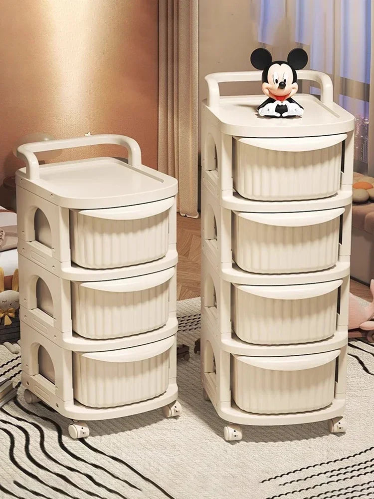 Tiroirs de rangement multicouches, chariot organisateur de chambre à coucher avec roulettes, étagère de rangement pour bébé, supports amovibles pour la maison