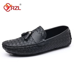 YRZL luxe hommes mocassins noirs mocassins souples sans lacet chaussures homme haute qualité hommes chaussures décontracté confortable chaussures de conduite hommes