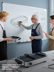 Poêle à gril électrique antiadhésive, plaque de cuisson pour usage domestique, plaque de rôtissage de poisson, appareil de cuisine de luxe léger