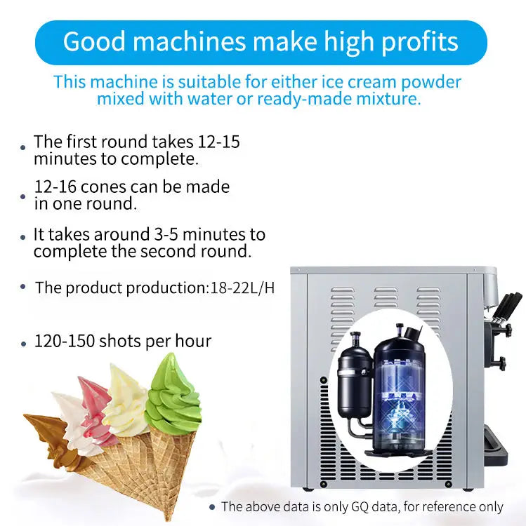 Machine à crème glacée molle commerciale automatique à trois saveurs, 110/220V, pour usage en Restaurant