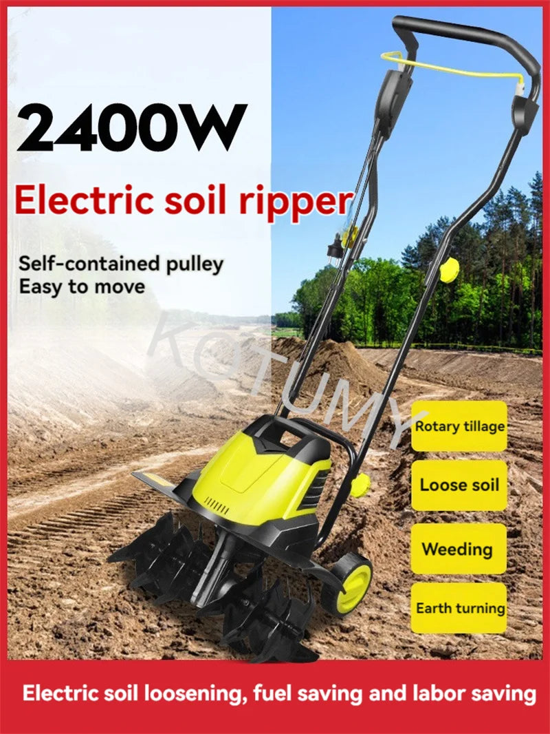Scarificateur électrique, Micro-motoculteur, Machine de labour des terres, cultivateur de creuser des terres domestiques, motoculteur rotatif agricole 220V