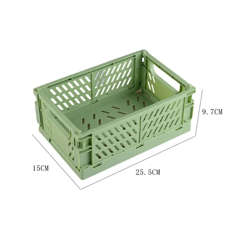 Caisse de rangement pliable en plastique, panier pliable, empilable, mignon, maquillage, bijoux, jouets, boîtes pour boîte de rangement, organisateur Portable