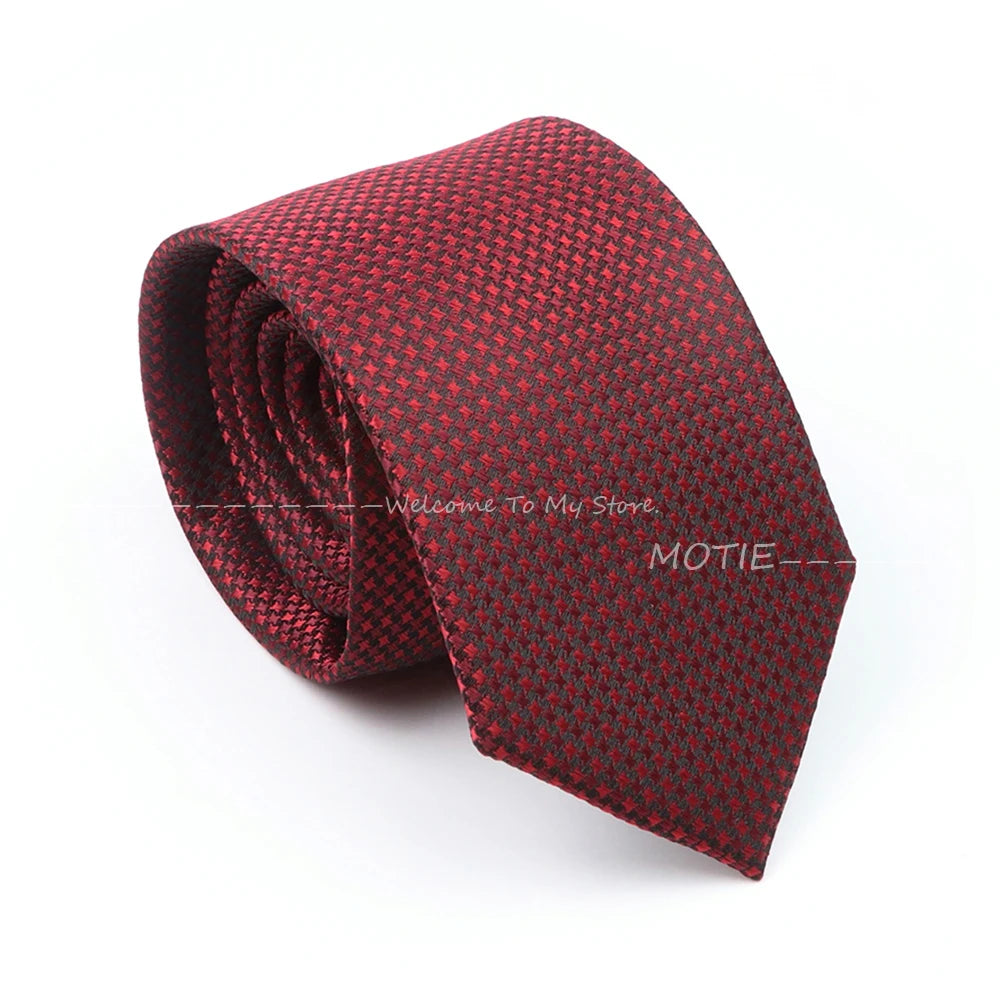 Cravates en polyester rayées gracieusement plaidées cravates rouges bleues cravate pour groupe fête bureau chemise col costume accessoires décoratif
