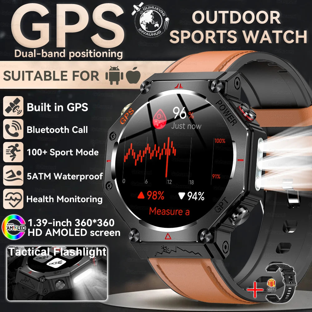 Nouveau t-rex 3 Ultra extérieur GPS montre intelligente 5TM étanche intégré double bande GNSS altimètre sport natation hommes montres intelligentes militaires