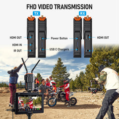 Lemorele-Kit d'extension HDMI sans fil, 200M, 5.8 mesurz, transmetteur et récepteur vidéo HDMI sans fil, adaptateur vidéo pour appareil photo Lapto