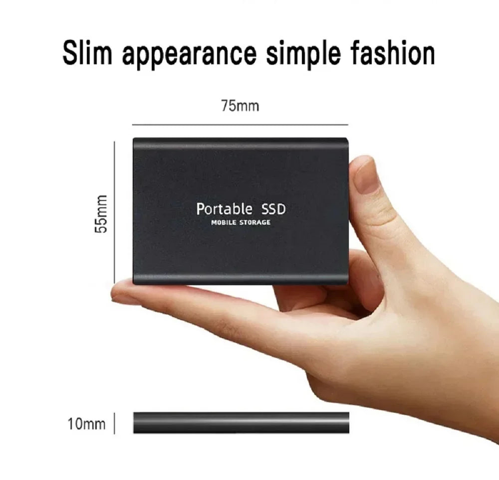 Portable SSD 1TB Original Hard Disk External 2TB Hard Drive Usb3.1 Type-c High-speed Solid State Drive for Laptop/PC/MAC/Phone