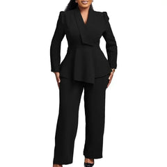 2 pièces femmes ensembles grande taille nouveauté correspondant deux pièces ensembles Blazer manteau haut pantalon costumes tenues vêtements