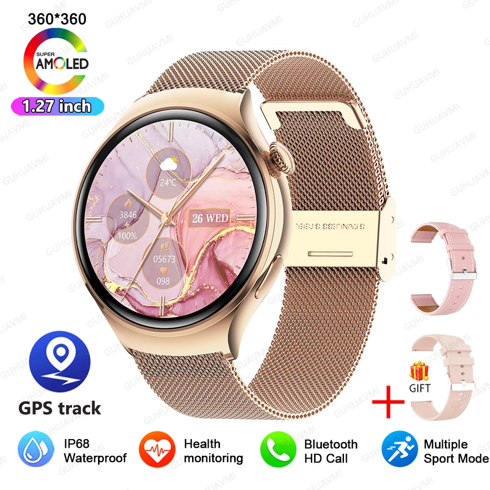 Montre connectée pour femmes, écran AMOLED HD, GPS, fréquence cardiaque, appel Bluetooth, étanche, pour l'extérieur, pour Xiaomi Ultra, nouvelle collection 2025