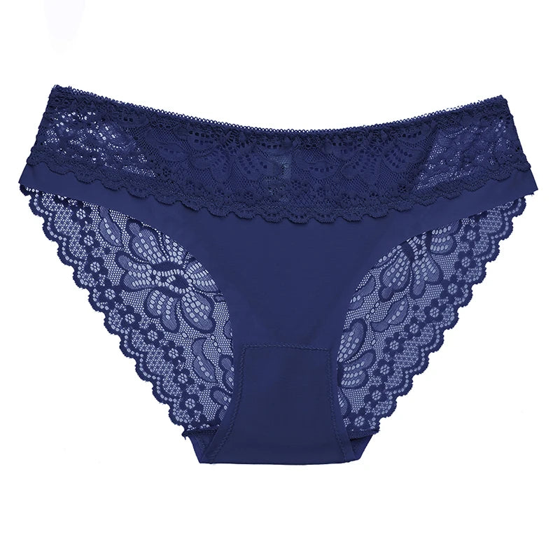 Women's Lace Sexy Underwear Ladies Comfortable Soft Lingerie Female Decorative Border Panties Woman Breathable Low-waist Briefs