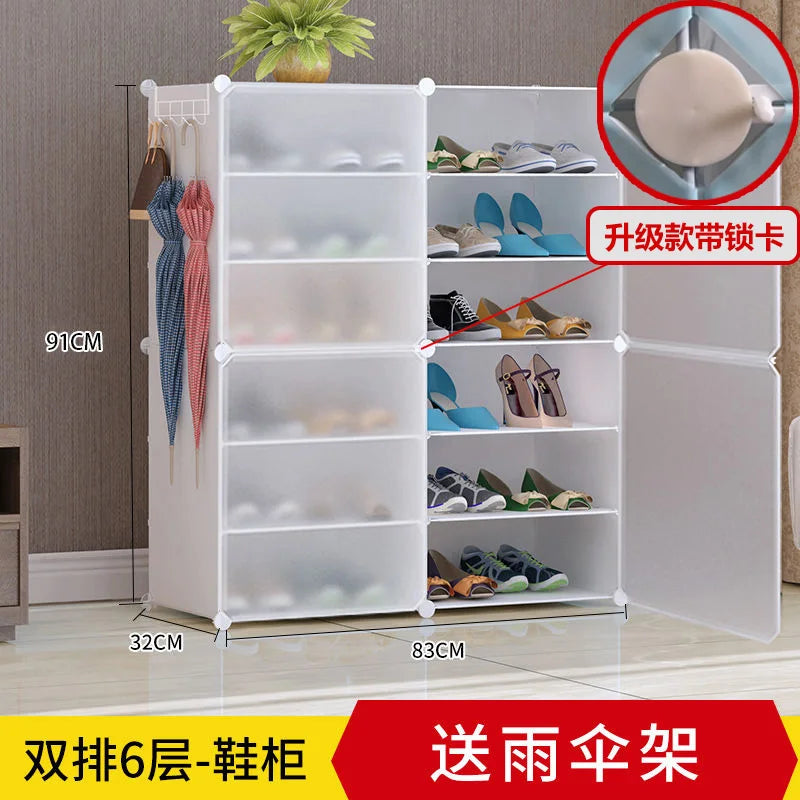 Étagère à chaussures moderne et simple multicouche, gain de place et économique, armoire anti-poussière pour la maison, étagère à chaussures de grande capacité