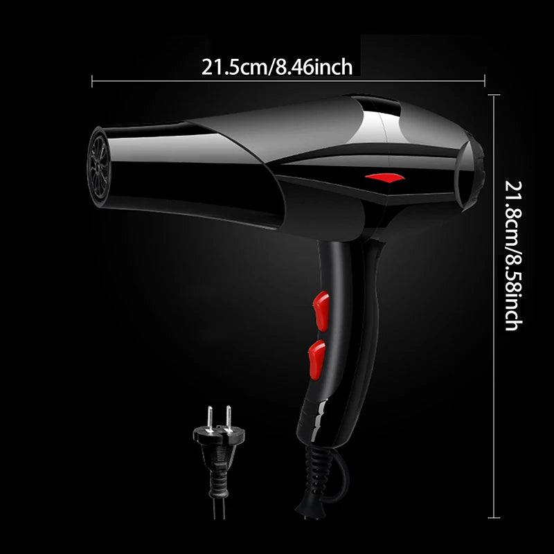 Sèche-cheveux électrique haute puissance, lumière bleue, vent froid et chaud, réglable, Style Salon, usage domestique