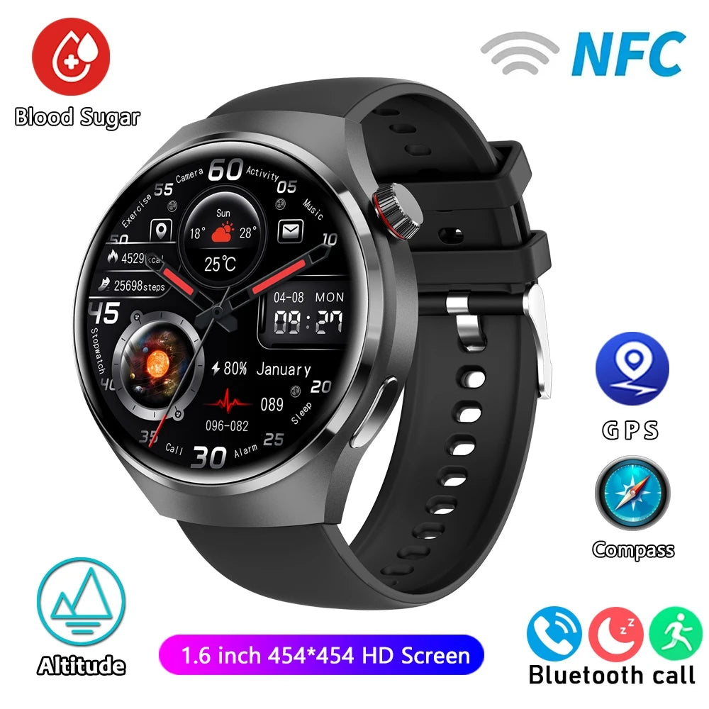 Pour HUAWEI montre Pro GPS NFC montre intelligente hommes 360*360 AMOLED écran fréquence cardiaque Bluetooth appel IP68 étanche homme Smartwatch 2024