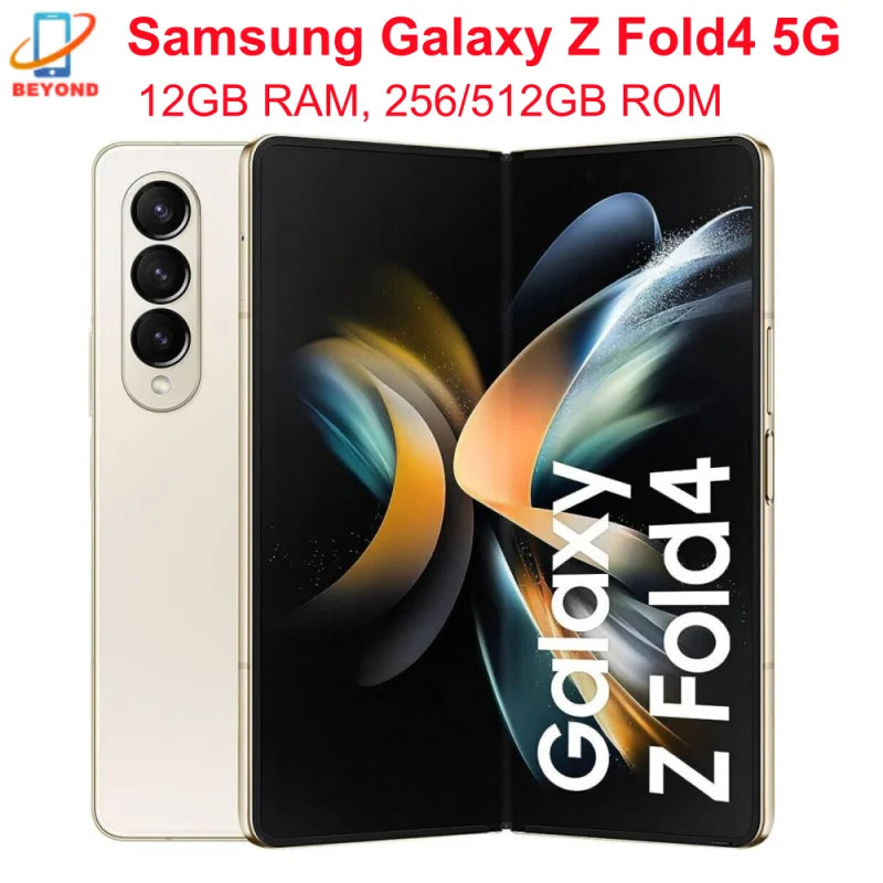 Samsung Galaxy Z Fold4 Fold 4 5G F936B Version mondiale 7.6 "AMOLED 12GB RAM 256/512GB ROM Snapdragon NFC 99% nouveau téléphone portable