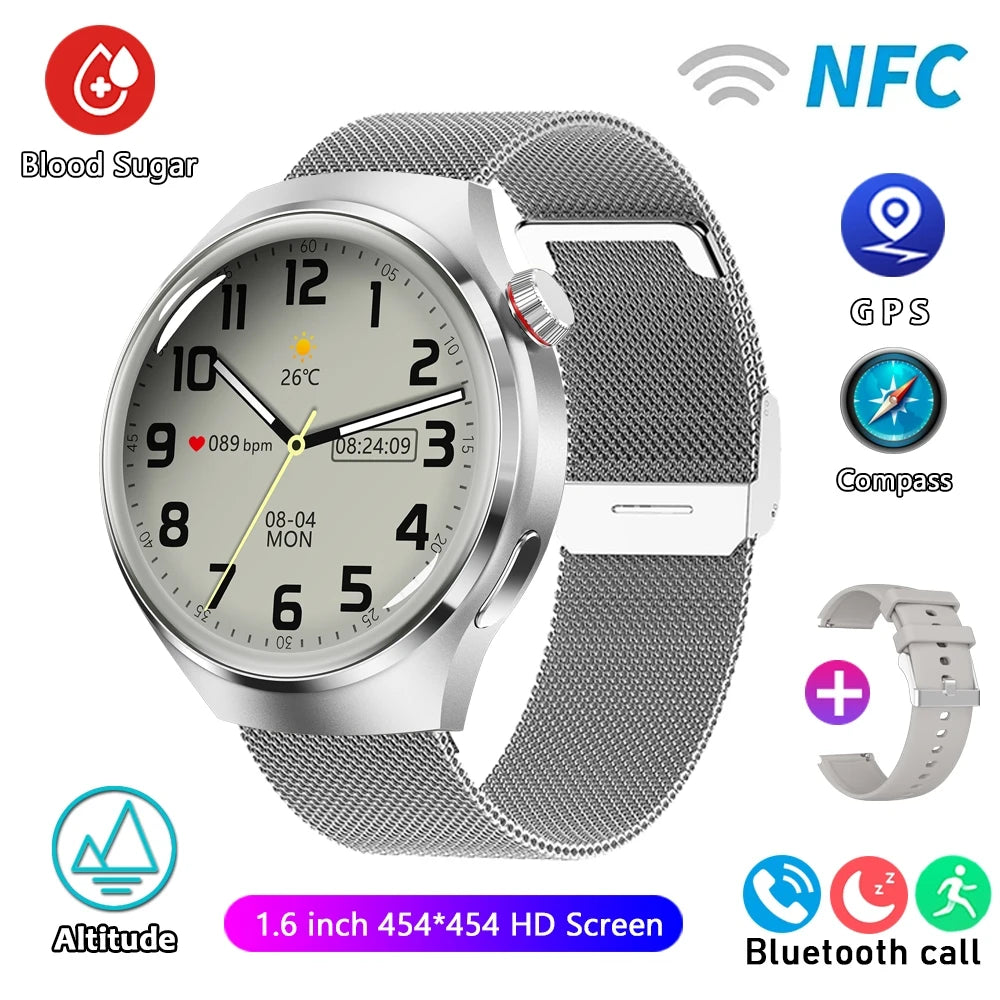 Pour HUAWEI montre Pro GPS NFC montre intelligente hommes 360*360 AMOLED écran fréquence cardiaque Bluetooth appel IP68 étanche homme Smartwatch 2024