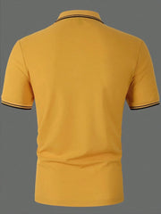 Polo d'été en Polyester pour hommes, T-Shirt haut de gamme, manches courtes, sans marquage, revers décontracté, vêtements d'affaires fins