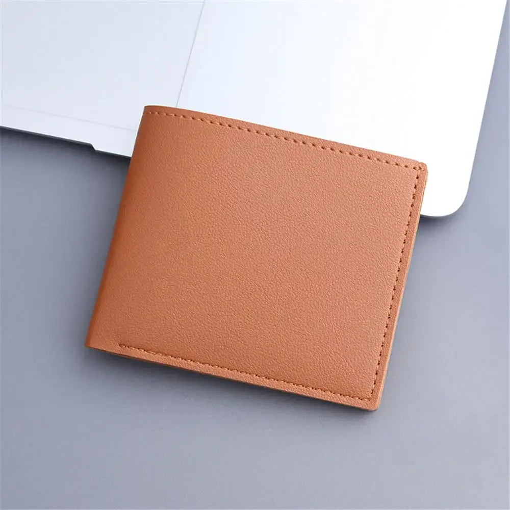 Men Purse Black Coin Wallet Male Business Id Cards Holder Pu Leather Multiple Slot Casual Large Capacity Dollar Coin Money Bags