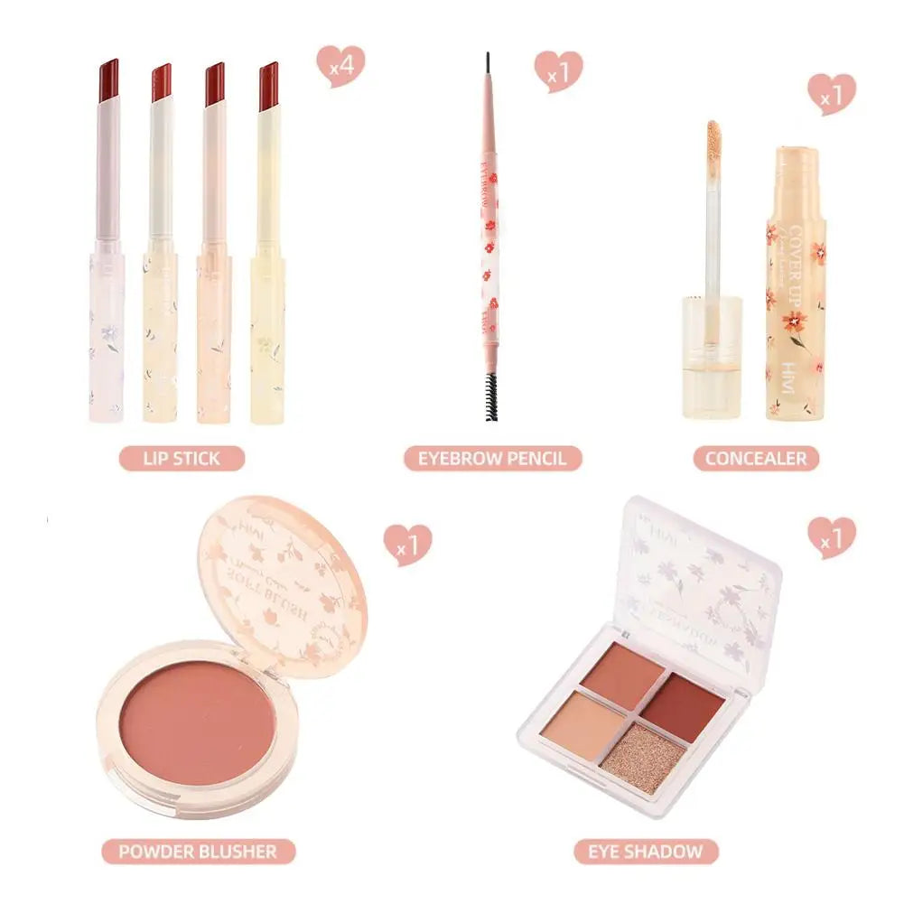 Makeup Set Box Full Lipstick Lip Glaze Cosmetics Complete Set for Girlfriend Wife Birthday Cosmetica Gift