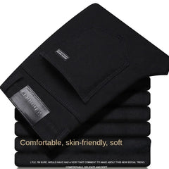 Wthinlee marque droite Stretch classique bleu noir nouveaux hommes d'affaires jean décontracté travail Denim pantalon mâle marque vêtements