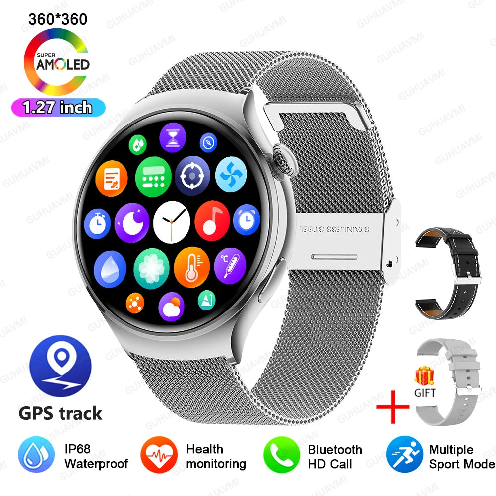 Montre connectée pour femmes, écran AMOLED HD, GPS, fréquence cardiaque, appel Bluetooth, étanche, pour l'extérieur, pour Xiaomi Ultra, nouvelle collection 2025