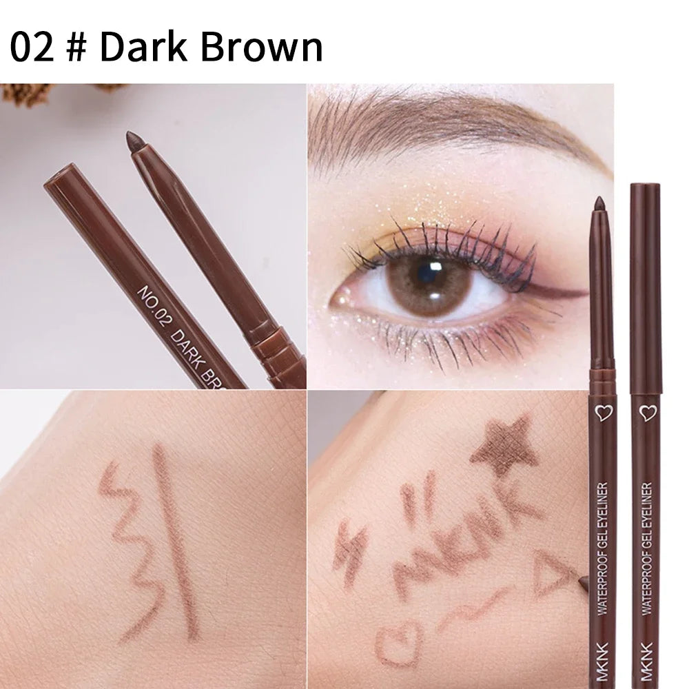 Crayon Eyeliner longue durée, noir, marron, Sexy, Pigment imperméable, stylo Eyeliner rose, mode femme, couleur, maquillage pour les yeux, cosmétiques, 1 pièces