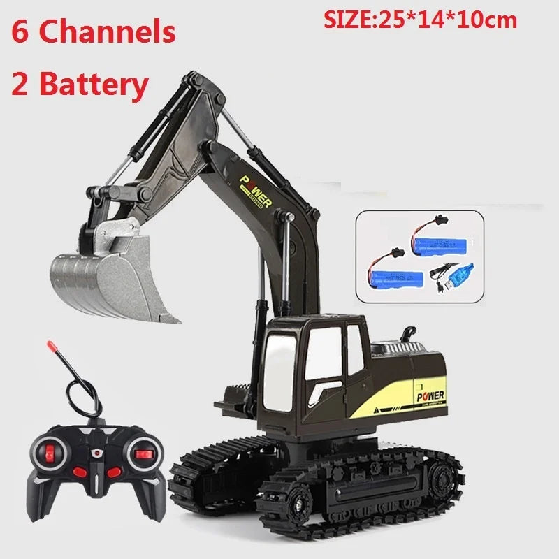 Pelle RC RC CRA pour enfants, jouets avec télécommande, camion à benne radiocommandée, Bulldozer, voiture électrique, jouets, cadeau