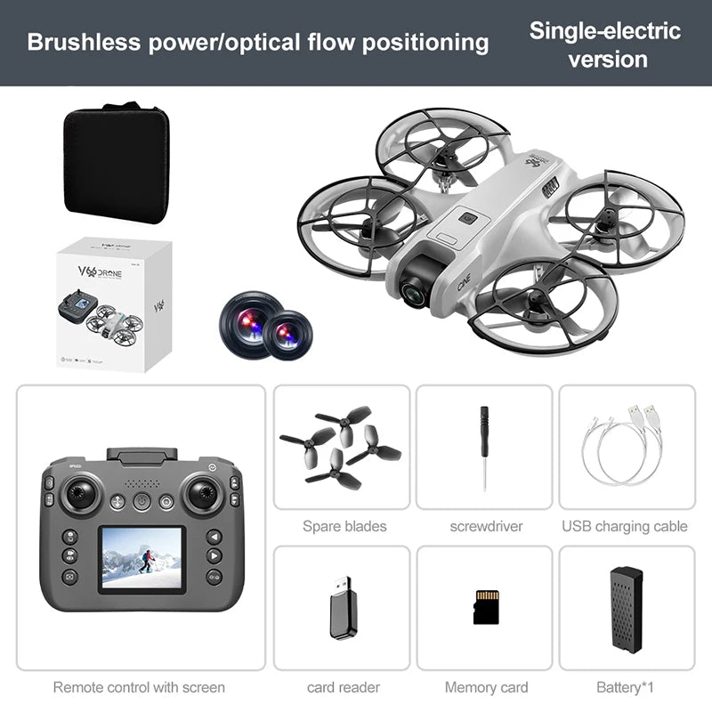 XIAOMI Mini V666 Drone 8k professionnel Wifi 5g Dron évitement d'obstacles sans brosse Altitude Mode sans tête Rc quadrirotor jouets nouveau