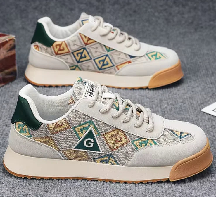 New Retro Brown Men's Sneakers Brand 2024 Designer Trainers Men Jogging Shoes Fashion Platform Shoes Men Beathable Running Shoes