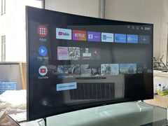 TV LED en gros écran incurvé 55 pouces cadre en métal Smart Android LCD TV Ultra HD 4K télévision intelligente