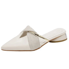 Chaussures d'été à talons élégants pour femmes, sandales de loisirs, pantoufles confortables à bout ouvert, toboggans à enfiler