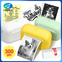 304DPI imprimante thermique de poche Bluetooth Mini imprimante Photo Portable sans fil iOS Android impression et 57mm rouleaux de papier de couleur blanche