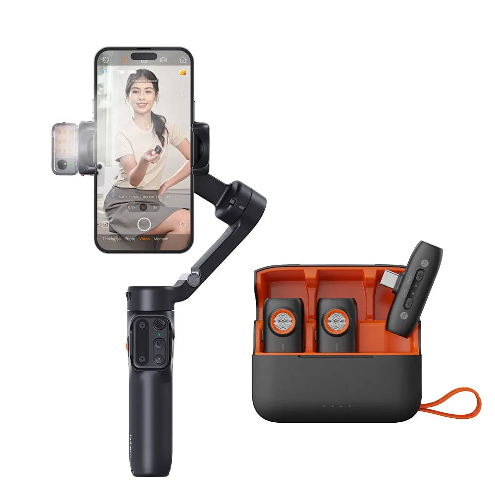 Hohem-Stabilisateur de smartphone officiel V3, suivi du visage AI, cardan 3 axes pour téléphone, perche à selfie intégrée, portable, iPhone 16, Samsung