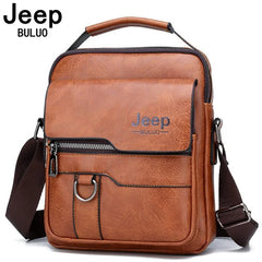 JEEP BULUO bandoulière sacs de messager affaires sac à main décontracté marque épaule nouveau haute qualité en cuir pour hommes d'affaires décontracté mode