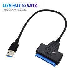 Câble USB 3.0 2.0 SATA 3, adaptateur Sata vers USB 3.0 jusqu'à 6 Gbps, prise en charge du disque dur SSD externe de 2.5 pouces, câble Sata III à 22 broches