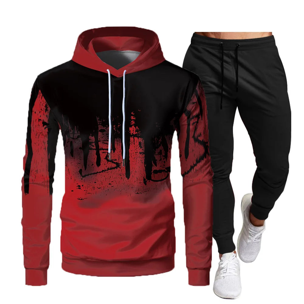 Sweat à capuche Costume Hommes Mode Sweat à capuche Marque Pantalon Casual Jogging Wear Sports Wear Sweatshirt