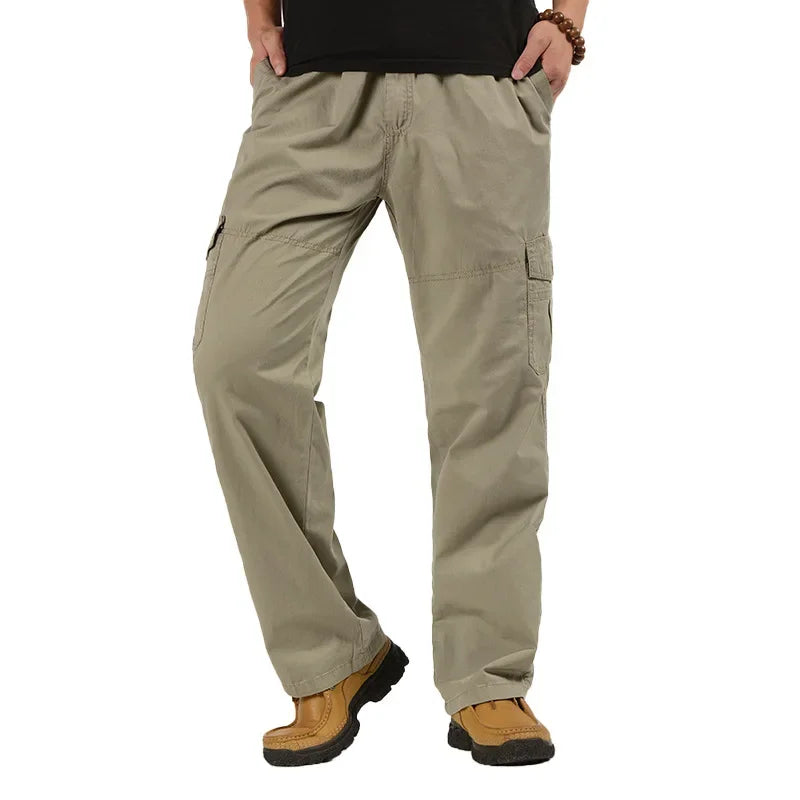 MRstuff-Salopette simple multi-poches pour hommes d'âge moyen, pantalon décontracté pour homme, grande taille, tout neuf, fj-poches, 2025