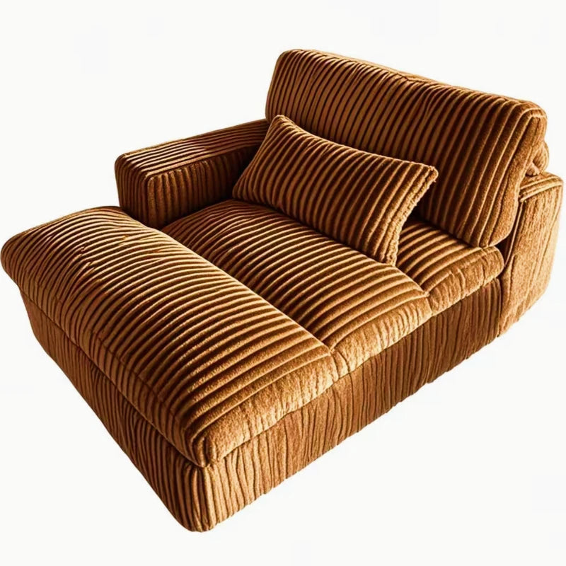Canapé-lit Double en velours côtelé de luxe, Style italien rétro, pour salon, Compression sous vide, lavable, personnalisable